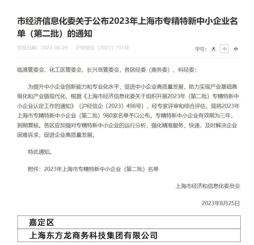 【運營服務(wù)地圖】務(wù)實篤行做精服務(wù)，集團(tuán)喜獲“專精特新”榮譽(yù)稱號！
